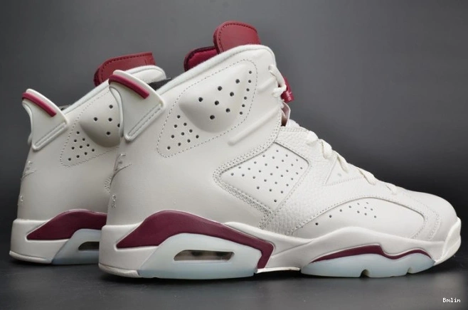 Bmlin Shoes white Jordan 6 Retro Air Maroon 384664-116 0713